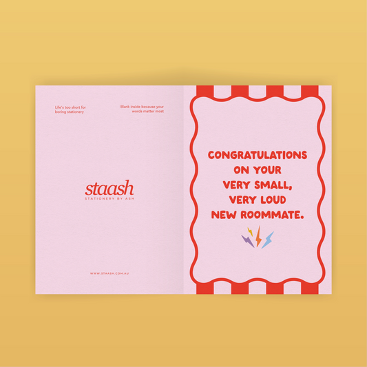 Congratulations on your new roommate